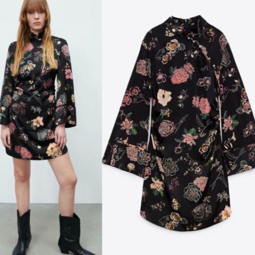 Zara Sanghai dress- never worn. Perfect condition. Size small